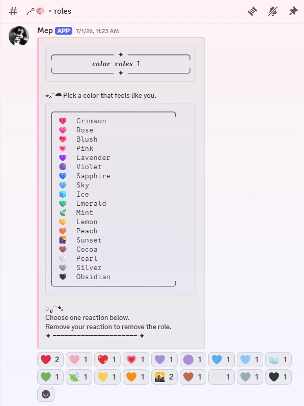 Color Roles feature